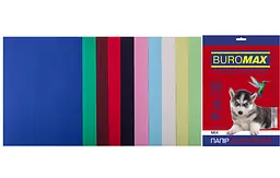 Набір кольорового паперу А4, 80 г/м², DARK+PASTEL, 10 кольорів, 20 аркушів BM.27211120-99