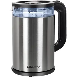 Електрочайник Liberton LEK-6832, чорний/Inox, 1500W, 1.7л