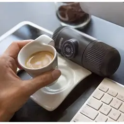 Портативна еспресо-кавоварка Wacaco Nanopresso з чохлом Grey - мініатюра 8
