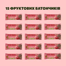 Набір фруктово-ягідно-горіховий батончик Bob Snail Яблуко-Вишня-Кеш’ю-Кріспи Кіноа 35 г x 15 шт. - мініатюра 3