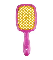 Гребінець SUPER BRUSH Рожевий з жовтим Janeke