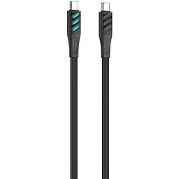 Кабель Havit HV-CB6254 PD60W 3A з LED індикатором USB-C to USB-C 1 м чорний (HV-CB6254 black) - мініатюра 2