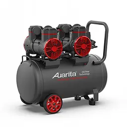 Безмасляний чотирипоршневий компресор 50 л 220V з сепаратором AUARITA 2-1450X2F50-220