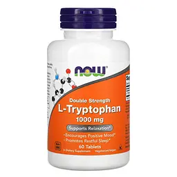Триптофан L-Tryptophan 1000 mg 60 tab NOW vit0004845