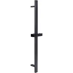Душова стійка з тримачем універсальна Qtap Lepit 705 мм прямокутна QTLEP82103NB Black Matt Чорний матовий