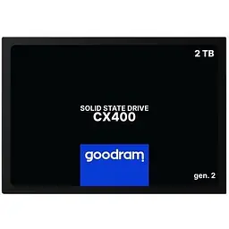 Твердотільний накопичувач SSD 2Tb Goodram CX400 (Gen.2) SATA3 2.5" TLC 3D 550/500 МБ/с (SSDPR-CX400-02T-G2)