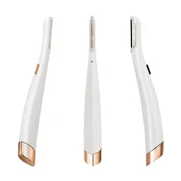 Жіночий тример для обличчя Flawless Dermaplane, білий, з LED підсвіткою, 6 лез із японської сталі - мініатюра 5