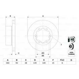 Гальмівний диск Bosch 0 986 479 296 - мініатюра 5