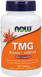 Амінокислота Now Food Триметилглицин TMG 1000 мг 100 таб