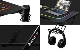 Комп'ютерний стіл HUZARO HERO 1.8 BLACK - мініатюра 7