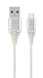 Кабель USB AM - Type-C, 1 м, білий, Cablexpert, 2.1A (CC-USB2B-AMCM-1M-BW2)