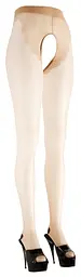 Колготки з відкритим пахом Cottelli Legwear, M (бежевий) - мініатюра 3