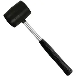 Киянка гумова Intertool 340 г х 55 мм чорна ручка метал