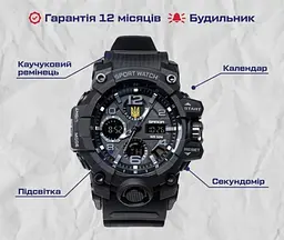 Годинники чоловічі наручні Sanda Peremoga (Чорний) - мініатюра 7