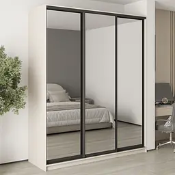 Шафа-купе тридверна MebelStar Комбо BG 3 Дзеркала 200x45x240 см Кашемір (MBS-9830)