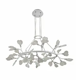 Люстра стельова LED Levistella 918LP271-48 WH+CL, 48 плафонів, G4, білий метал, скло, сучасний стиль