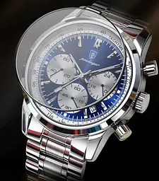 Наручний годинник чоловічий Poedagar Petros Silver Сріблястий (3566) - мініатюра 6