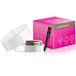 Помада для брів Claresa Now Brow! Medium Brown тон 12, 4 г - мініатюра 4