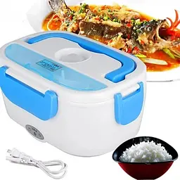 Ланчбокс з підігрівом їжі 220 V, Electric lunch box, ланч-бокс Блакитний - мініатюра 4