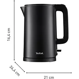 Електрочайник Tefal Thermo Protect 1.5 л пластик нержавіюча сталь чорний (KO1408E0) - мініатюра 2