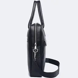 Шкіряна чоловіча сумка-портфель для ноутбука Tiding Bag M364A чорна - мініатюра 9