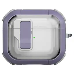 Футляр протиударний Locking Button для навушників Airpods 4 Light Purple