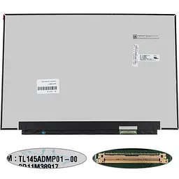 Матрица 14.5" TL145ADMP01-00 (2560*1600 40pin(eDP IPS 90Hz) LED SLIM(без планок и проушин) матовая разъем справа внизу) для