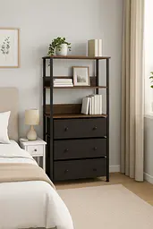 Стелаж Costway Skiff із текстильними ящиками в стилі Loft - мініатюра 4