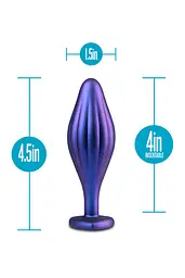 Анальна пробка Anal Adventures Matrix Wavy Bling Plug 11.4 см (фіолетовий) - мініатюра 2