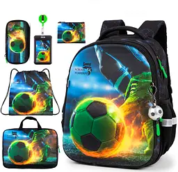 Ортопедичний шкільний рюкзак 6 в 1 для хлопчика School Standard 38х30х18 см з М'ячем для першокласника (SET 170-78) - мініатюра 2