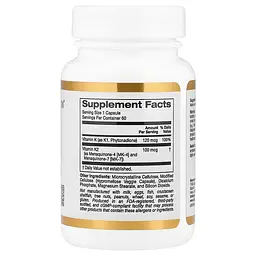 Вітамін К Vitamin K Complex 120 mcg 60 капсул California Gold Nutrition vit0006312 - мініатюра 2