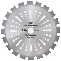 Диск для тримера та мотокоси Mastertool 255 мм x 40 Т Spike