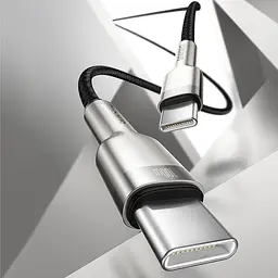 Дата кабель Baseus Cafule Series Metal Type-C to Type-C 100W (2m) (CATJK-D) Чорний - мініатюра 5