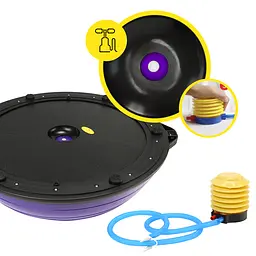 Балансувальна платформа (півсфера) Cornix Bosu Ball 58 см з еспандерами Violet XR-0454 - мініатюра 8