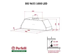 Витяжка Perfelli BIS 9653 I 1000 LED - мініатюра 10