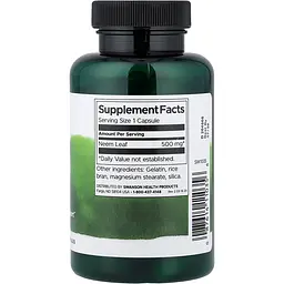 Листя німу Swanson Neem Leaf 500 мг 100 капсул - мініатюра 2