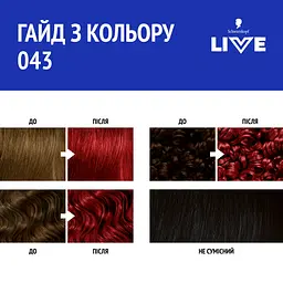 Фарба для волосся Schwarzkopf Live Intense Colour 043 Red Passion - мініатюра 5