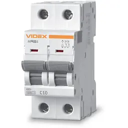 Автоматичний вимикач Videx RS6 RESIST 2п 10А 6кА С (VF-RS6-AV2C10)