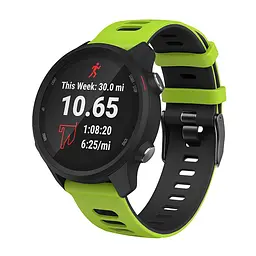 Силіконовий ремінець Rage для Amazfit GTR 4 GTR 3 GTR 3 Pro GTR 2 GTR 2e GTR 47mm Stratos - зелено-чорний ширина кріплення 22мм Watchbands (W25-3WB29974600) - мініатюра 2