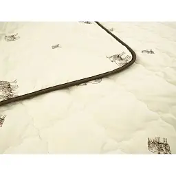 Ковдра вовняна літня Руно Sheep мікрофібра 172х205 см молочна - мініатюра 4