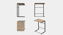 Столик Террі Ferrum-decor 650x440x330 Чорний метал ДСП Дуб Сонома 16 мм (FRD-104651) - мініатюра 8