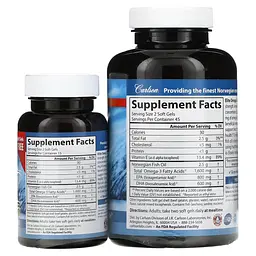 Омега-3 норвезька Carlson Elite Omega-3 1600 мг 90+30 гел капс лимон - мініатюра 2