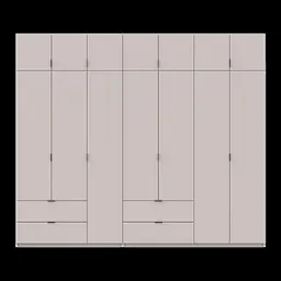 Розпашна Шафа для одягу Doros Лукас Кашемір 3+4 ДСП 280х50х240 (42005120) - мініатюра 4