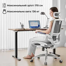 Офісне крісло Sihoo M59AS Mesh Gray (M59AS-M301) - мініатюра 14