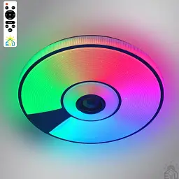 Смарт люстра музична керована світлодіодна SONG R RGB 80 Вт 480x75 мм Біла ESLLSE