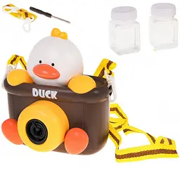 Дитячий пістолет для запуску мильних бульбашок Duck Bubble зі звуком, автоматична машинка для бульбашок, 2 флакони в комплекті