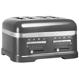 Тостер KitchenAid Artisan 5KMT4205EMS на 4 тоста срібний медальйон