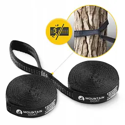 Гамак туристичний Mountain Goat 270 x 140 см з москітною сіткою, одномісний, підвісний Olive (P-5905973403153) - мініатюра 5