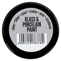 Фарба акрилова Glass and Porcelain, водна основа, Срібло, 30 мл, Pentart (5997412783780) - мініатюра 2