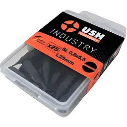 Насадка викруткова USH Industry шліц плоский SL5.5х0.8x25 мм 25 шт. (UUSL0112305)